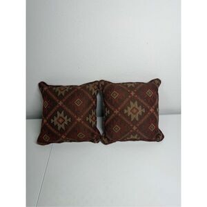 Ethnic Pillow Bohemian Pillow Kilim Design 12”X13” Set of 2